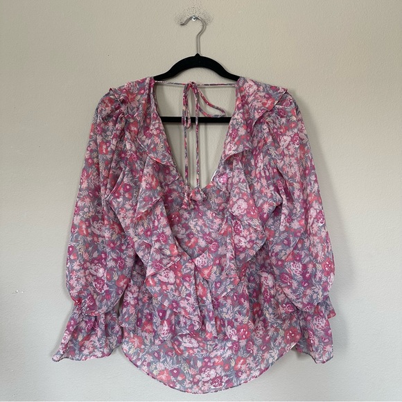 MISA Lilyanna Pink Floral Top Large - Picture 4 of 8